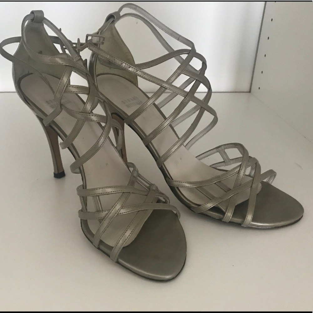 Silver Stuart Weitzman Heels